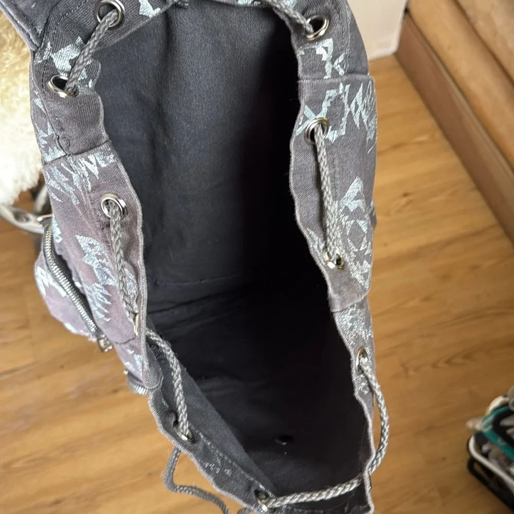 PINK Victorias Secret Gray and metallic Silver Women’s Backpack